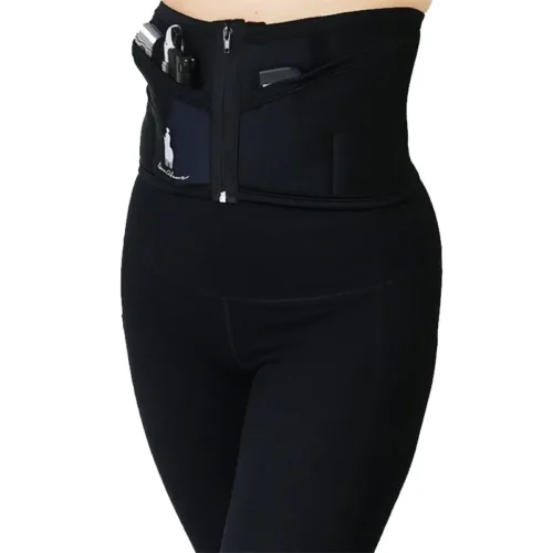 Petite Black Zipper LITE Concealed Carry Corset Holster-1