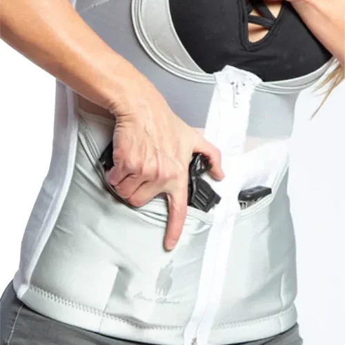 Silver Zipper Tank-Style Corset Holster-2